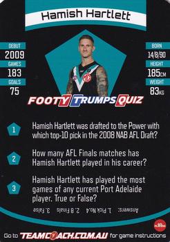 2021 Team Coach AFL #44 Hamish Hartlett Back